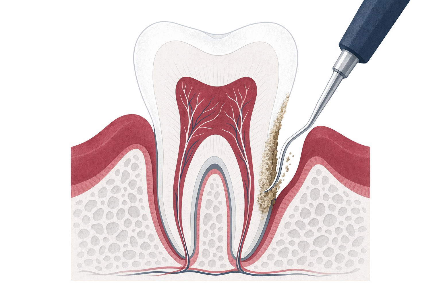 Illustration for Deep cleaning — scaling & root planing