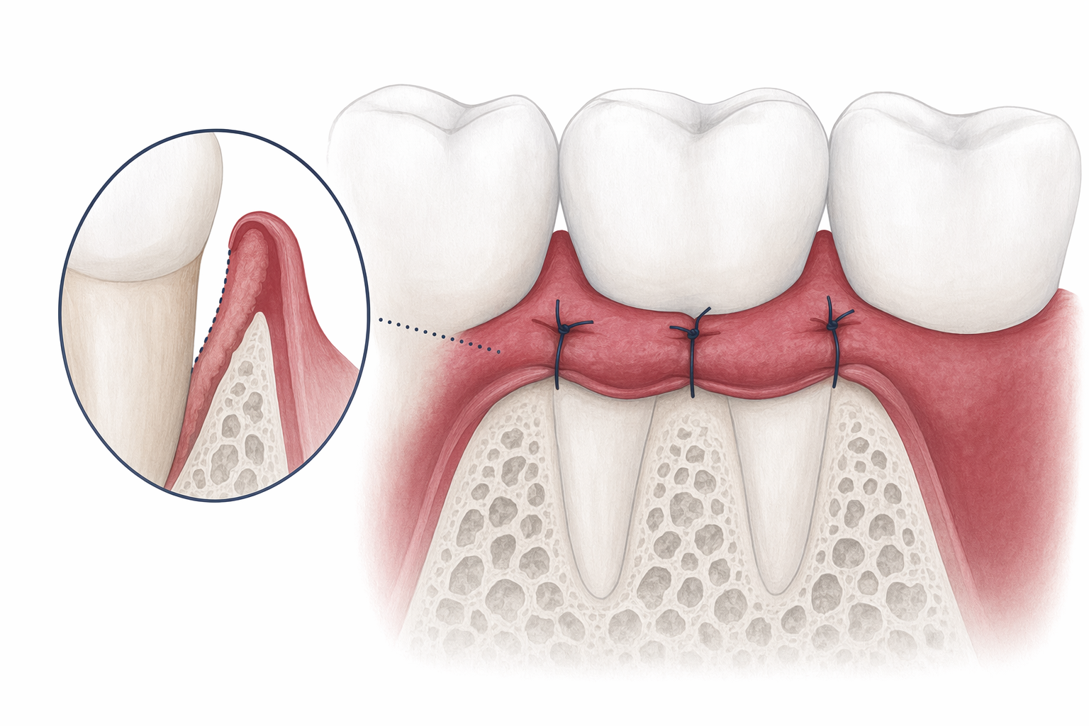Illustration for Periodontal (gum) surgery
