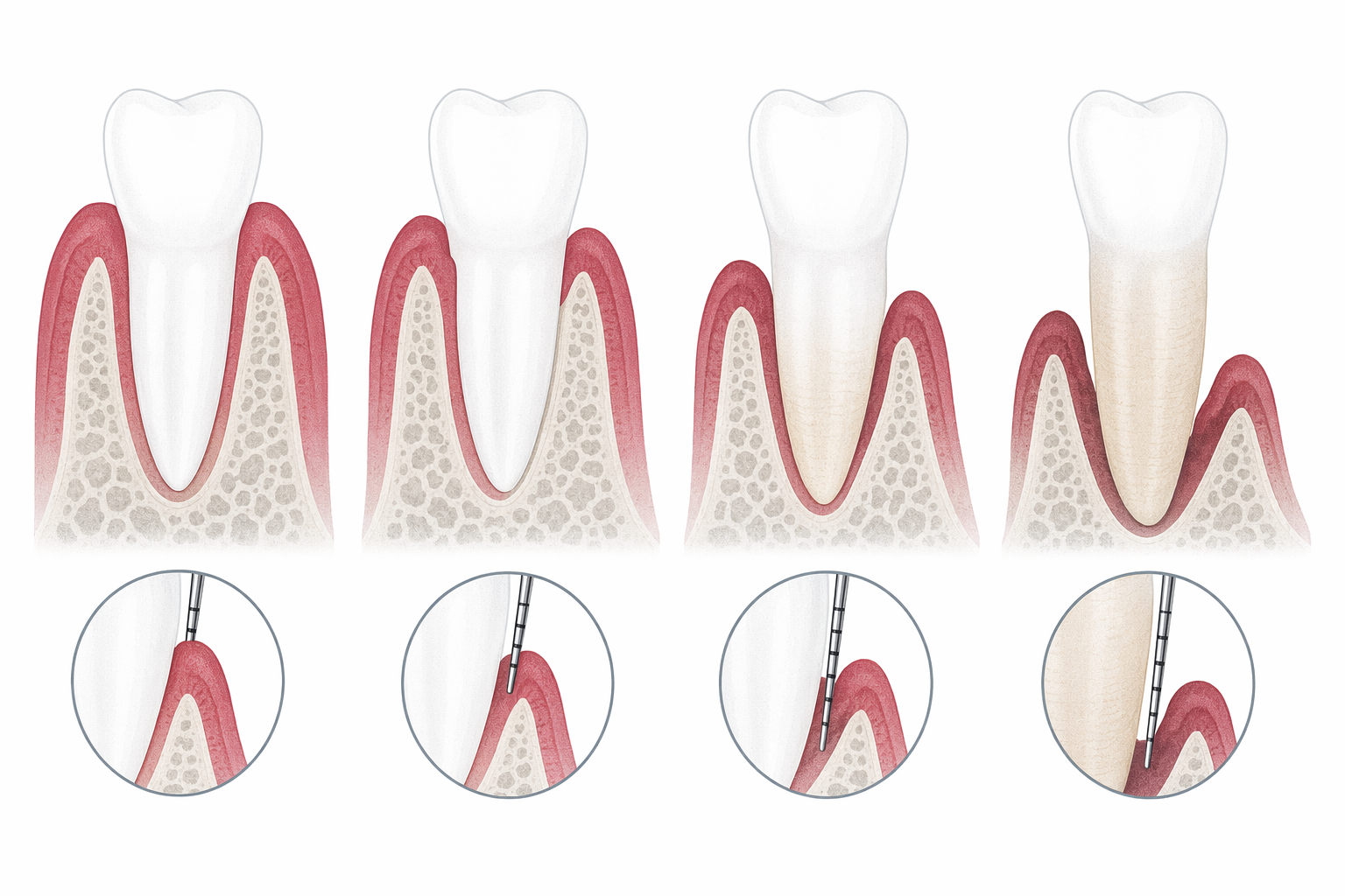 Illustration for The stages of gum disease, explained